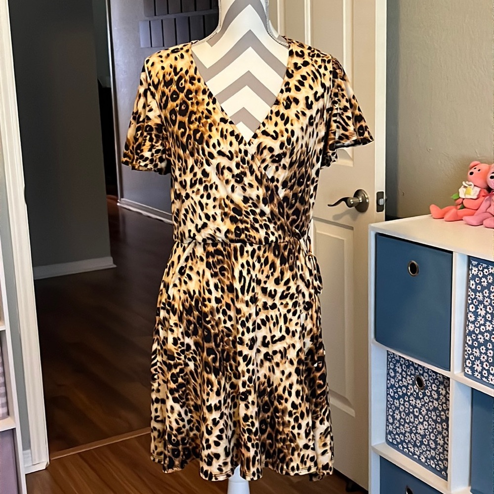 BCX Animal Print Dress sz XL